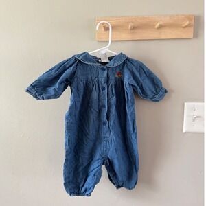 0/3m McBaby denim romper